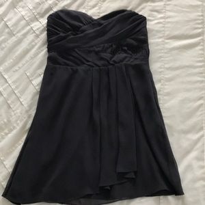 Gray chiffon cocktail dress